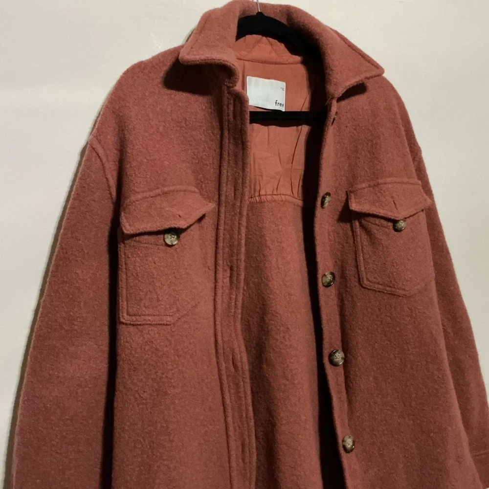 Wilfred free Rust Wool Shacket Jacket - Button Front - Picture 3 of 4
